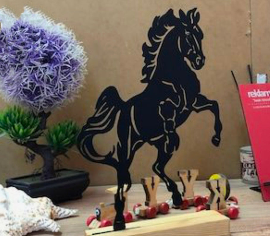 Elegant Horse Metal Art Sculpture