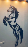 Majestic Rearing Horse Metal Wall Art