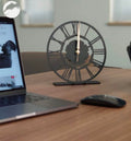 Modern Vintage Metal Desk Clock